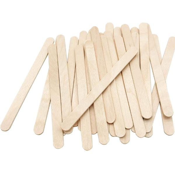 100 Pcs Natural Wood Craft Sticks for DIY Crafts - 4.5 inch Length Ice Cream Popsicle Treat Sticks