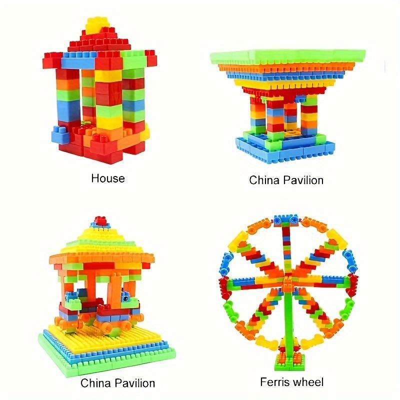 100pcs Building Blocks Set, Educational Toys For Kids, DIY Medium Bricks Gift Set For Boys & Girls (Random Colors) Halloween Thanksgiving Day Christmas Gift