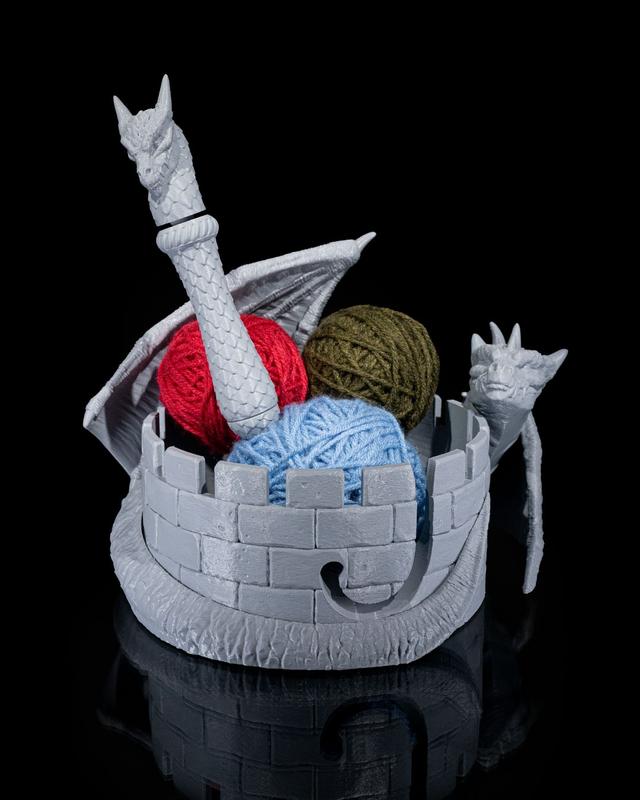 Dragon Yarn Bowl and Hook Grip - Perfect for Any Knit or Crochet Project