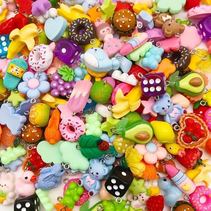 Random Color Cute Resin Charms, 10pcs  20pcs Mixed Color Resin Charms, DIY Pendant for Necklace, Bracelet, Earrings, Jewelry Making