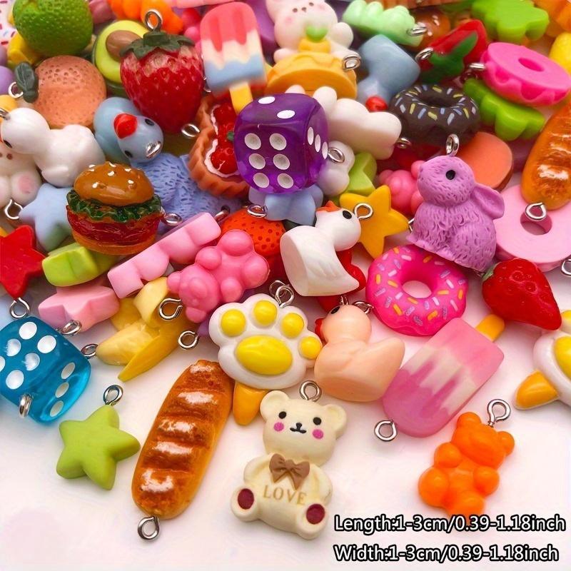 Random Color Cute Resin Charms, 10pcs  20pcs Mixed Color Resin Charms, DIY Pendant for Necklace, Bracelet, Earrings, Jewelry Making