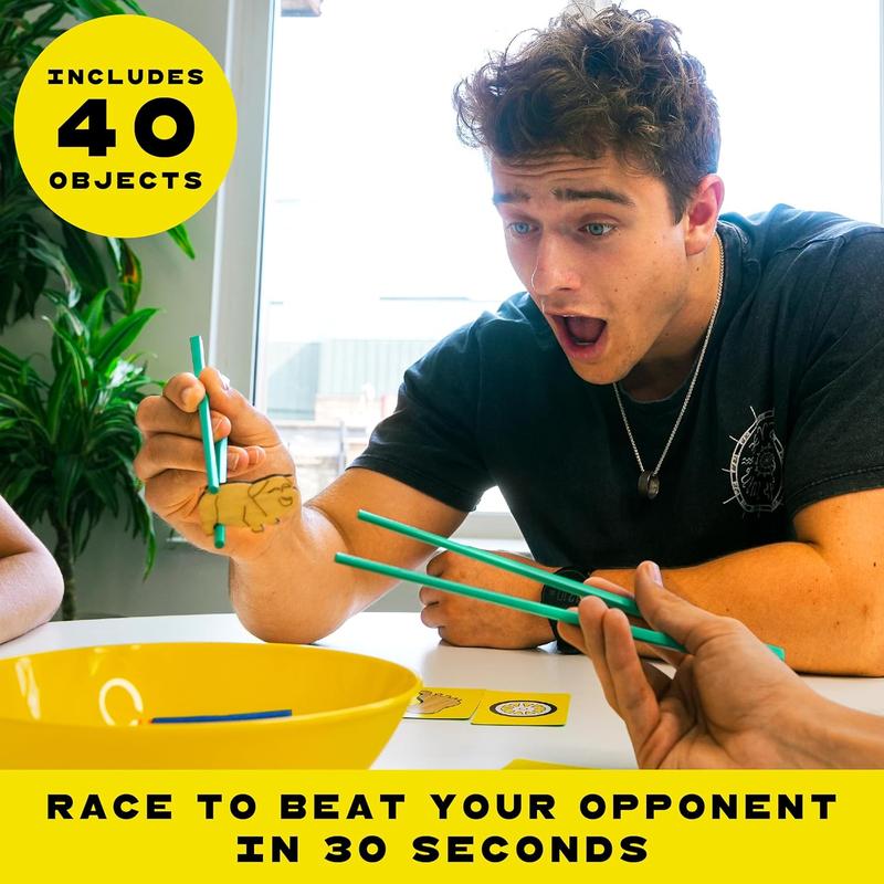 Chopsticks Challenge Game: Quik Stix - The Ultimate Game Of Skill And Dexterity | Ages 7+ | 2-8 Players | For Families, Teens & Adults | Fun Family Night Party Game | Birthday Gift | Games Night