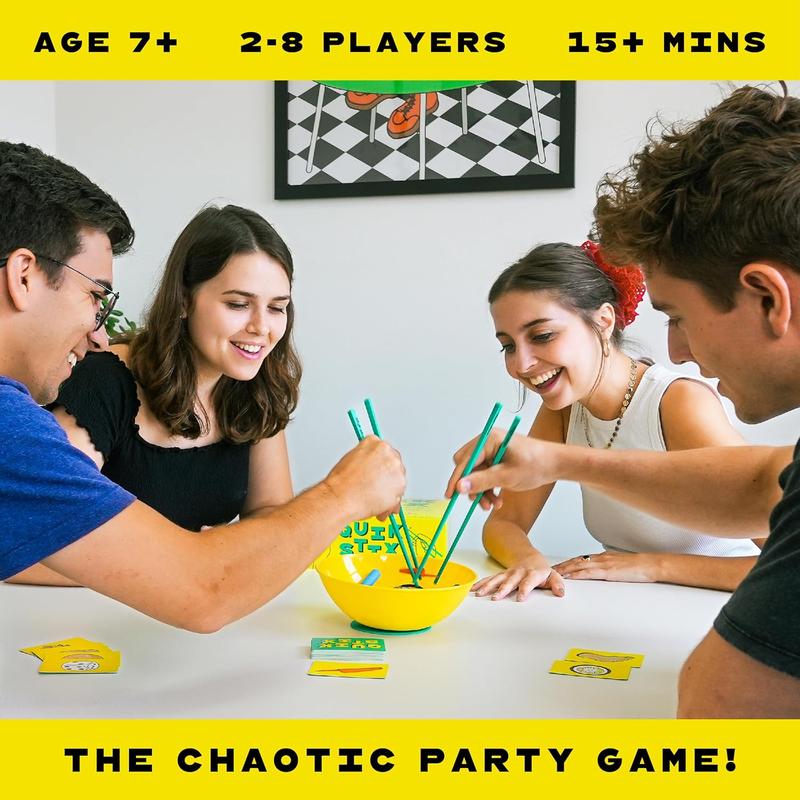 Chopsticks Challenge Game: Quik Stix - The Ultimate Game Of Skill And Dexterity | Ages 7+ | 2-8 Players | For Families, Teens & Adults | Fun Family Night Party Game | Birthday Gift | Games Night