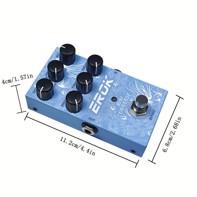 Digital Reverb Pedal, 9 Modes Reverberation Pedal, Mini Universe Music Accessories for Electric Guitar & Bass, Ideal Gift for Music Player