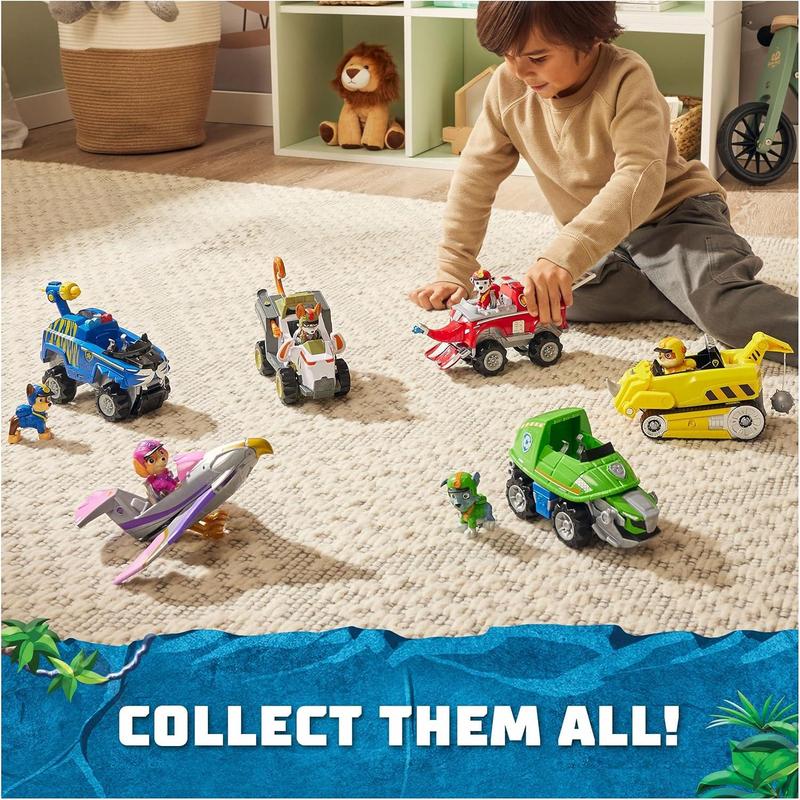 Paw Patrol Jungle Pups, Chase Tiger Vehicle, Toy Truck with Collectible Action Figure, Kids Toys for Boys & Girls Ages 3 and Up