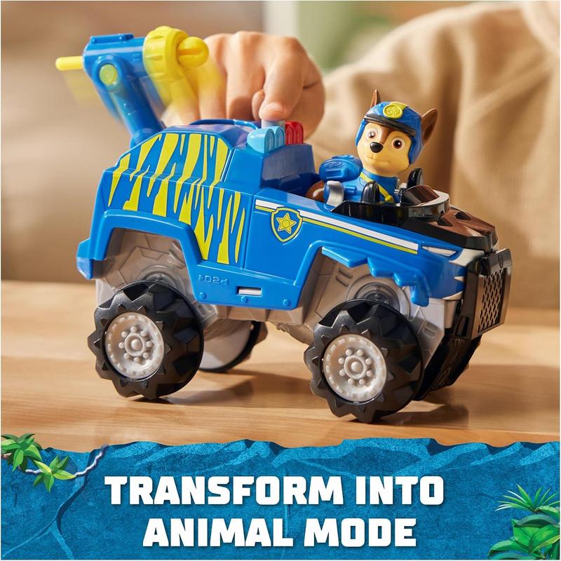 Paw Patrol Jungle Pups, Chase Tiger Vehicle, Toy Truck with Collectible Action Figure, Kids Toys for Boys & Girls Ages 3 and Up