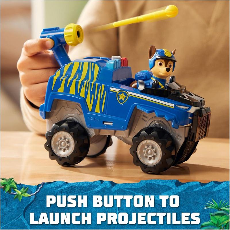 Paw Patrol Jungle Pups, Chase Tiger Vehicle, Toy Truck with Collectible Action Figure, Kids Toys for Boys & Girls Ages 3 and Up