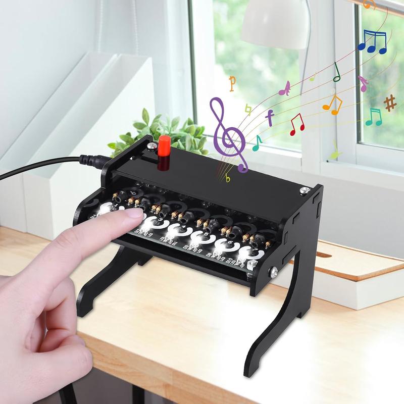 DIY Piano Soldering Project Kit learn to solder kits DIY Electronic Project Learning Circuit Solder Board Mini Upright Piano Soldering Project with Light-sensitive Vertical Electronics Kit for STEM Education Student DIY Instrument and Creative Present