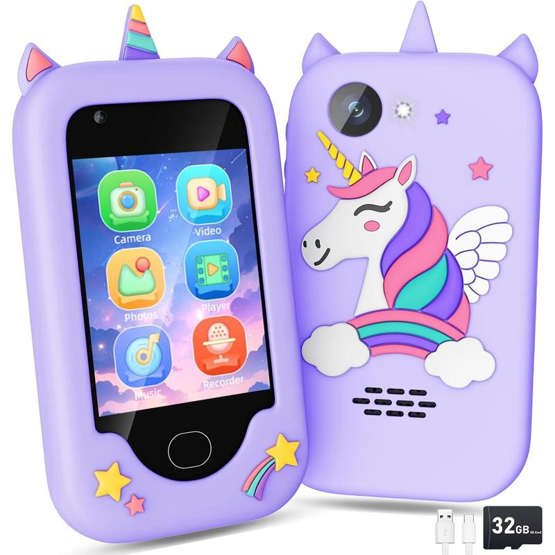 Kids Smart Phone for Girls - Unicorn Cell Phone Toy with 2.8