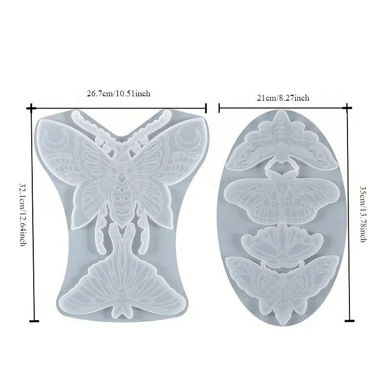 Butterfly Moth Design Silicone Mold, 1 Count DIY Cup Mat Mold, Creative Pot Holder Mold, DIY Craft Supplies for Home Decor