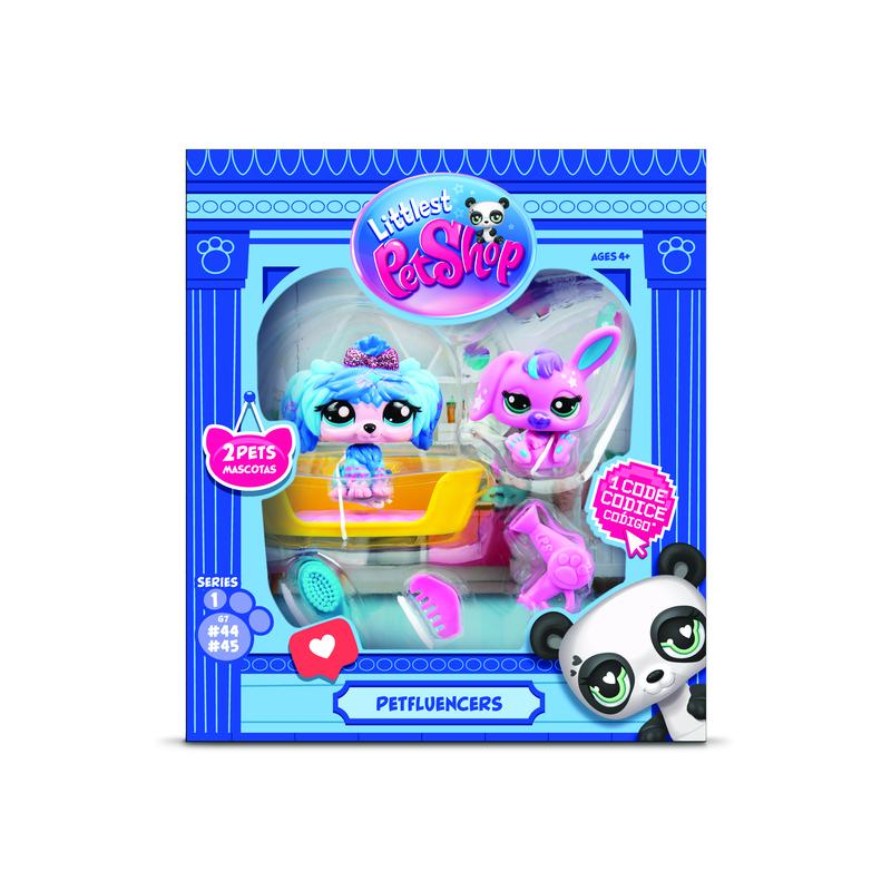 Littlest Pet Shop - Petfluencer Pairs - 2 Pets and 4 accessories, Insta-worthy Backdrop, Collector Card, and Virtual Code to unlock Roblox play