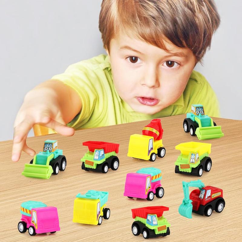 20 count Construction Toy Car for Boys Kids 3 4 5 6 7 8, Construction Party Favors Mini Pull Back Vehicles Small Truck Construction Excavator Sand Toys for Pinata Stuffers, Goodie Bag Stuffers