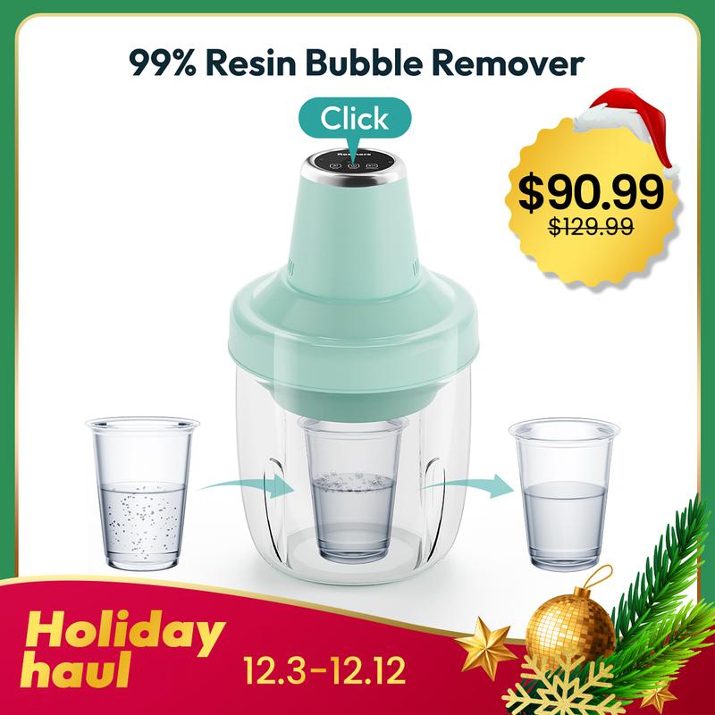 Resiners Resin Bubble Remover, Quickly Remove 99% Bubble within 9 Minutes, 95kPa Vacuum Degassing Chamber,  Adhesive Tape For DIY Crafts Scrapbooking Vacuum Bubble