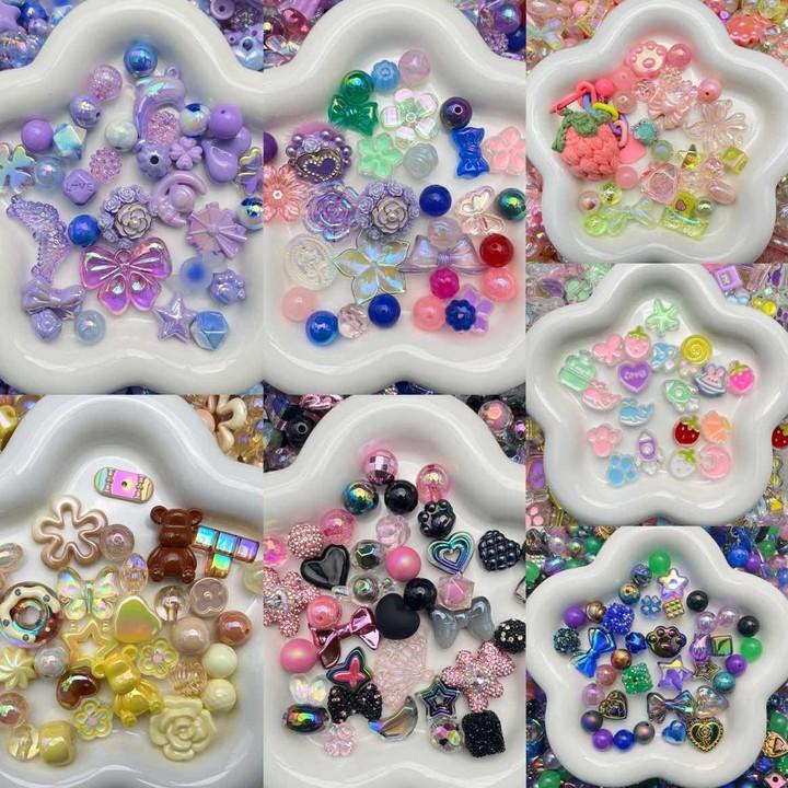 FIMALL-Flash Deal-Acrylic beads Mix jewelry charms(16mm)-DIY