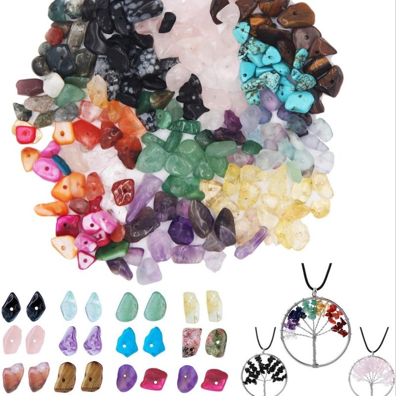 Mixed Color Stone Beads & Jewelry Making Tools (1323pcs set), DIY Jewelry Making Supplies for Necklace & Bracelet & Earrings, Jewelry Making Accessories