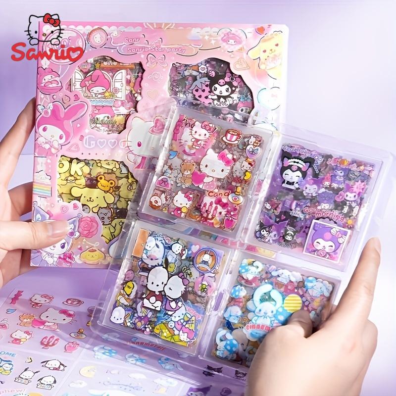 Hello Kitty & Friends 100-Count PET Stickers - Waterproof Cartoon & Animal Designs, Non-Repetitive Decal Collection for Scrap booking, corn stickers