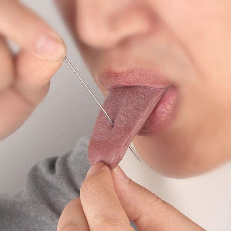 2 count Halloween Props Realistic Artificial Tongue Gross Jokes Prank Magic Tricks Tongue Halloween Magicians Props April Fools Pranks Practical Joke Toys 1