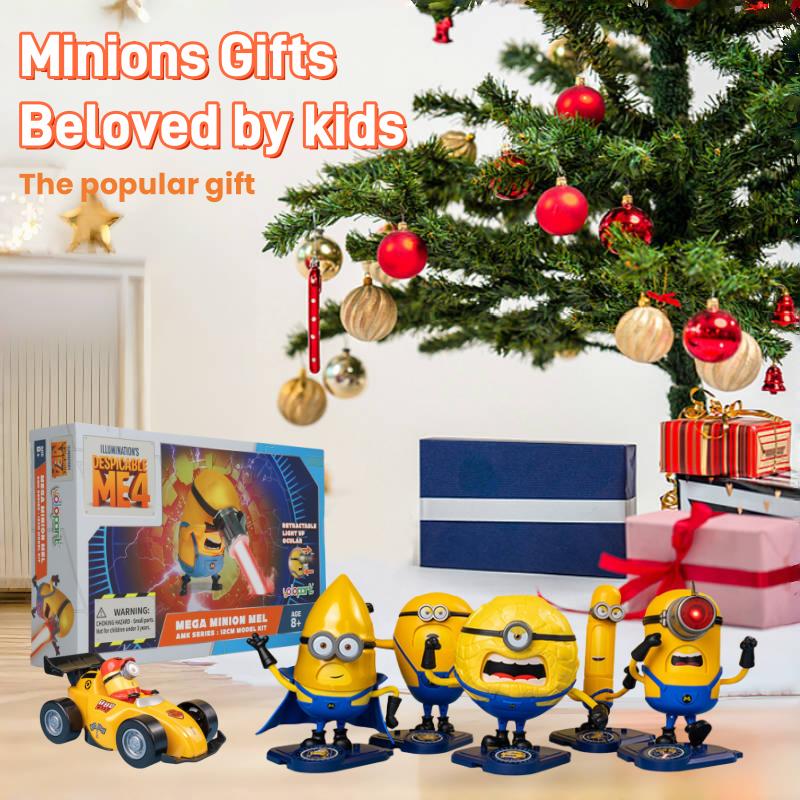 Official Minions Despicable Me 4–Toy Cars Gifts for Toddler Boys and Girls Age 3 4 5 6 7 8 Year 0ld | Minion toys,Racing Car Set，Christmas Gifts