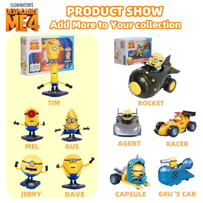 Official Minions Despicable Me 4–Toy Cars Gifts for Toddler Boys and Girls Age 3 4 5 6 7 8 Year 0ld | Minion toys,Racing Car Set，Christmas Gifts