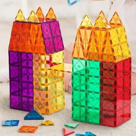 78pcs magnetic tile toys,puzzle toys, magnetic puzzle building set , Boys and girls gifts set