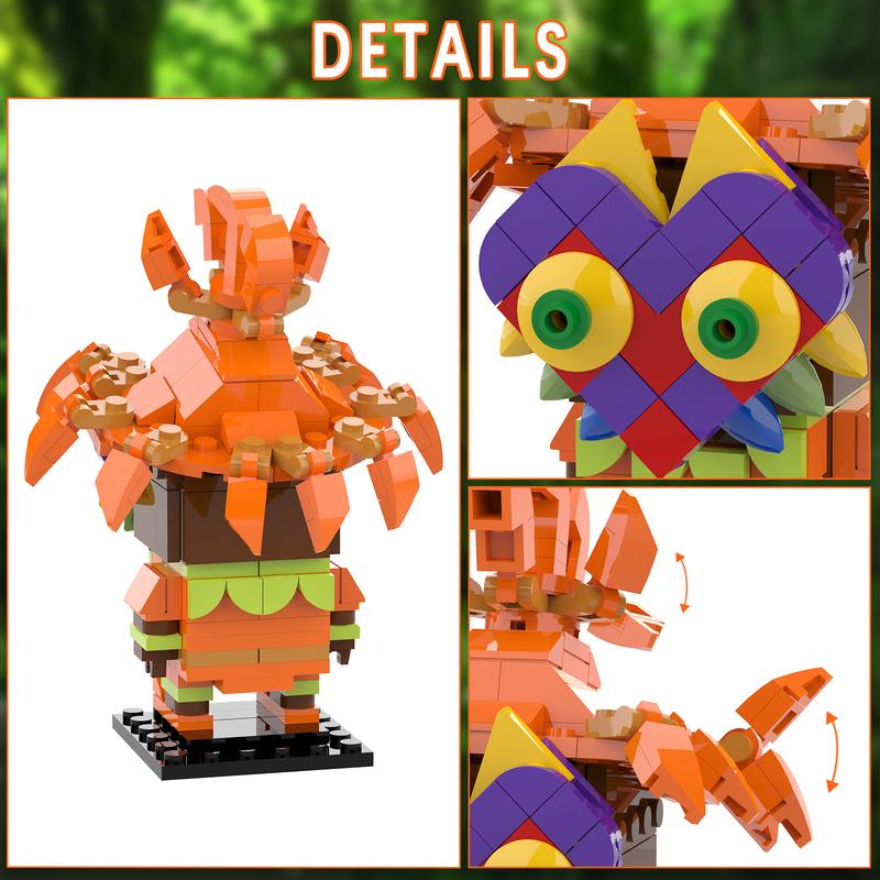 Tenhorses BOTW Skull Kid Building Set, Majora's Mask Character Building Toys, The Ocarina of Time TOTK Adventure Game Collection Decoration Gifts for Boys Girls and Game Fans (217Pcs)