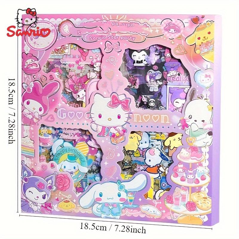 Hello Kitty & Friends 100-Count PET Stickers - Waterproof Cartoon & Animal Designs, Non-Repetitive Decal Collection for Scrap booking, corn stickers