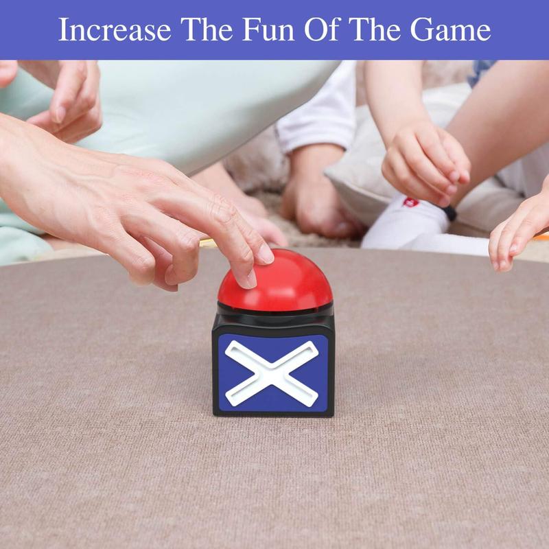 Game Answer Buzzer, Game Buzzer with Lights and Sound Trivia Quiz Got Talent Buzzer, Buzzer Buttons for Game Show, Red Game Buzzer for Classroom (Red)