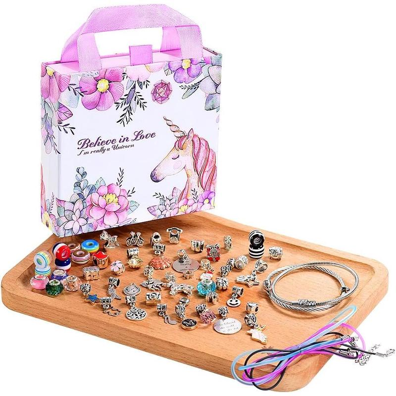 Girls Charm Bracelet Making Kit: A Girls Unicorn  Gifts for Girls Jewelry Making Kit 8-12Crafts for Girls That Imagination Self-Expression and Inspires Creativity