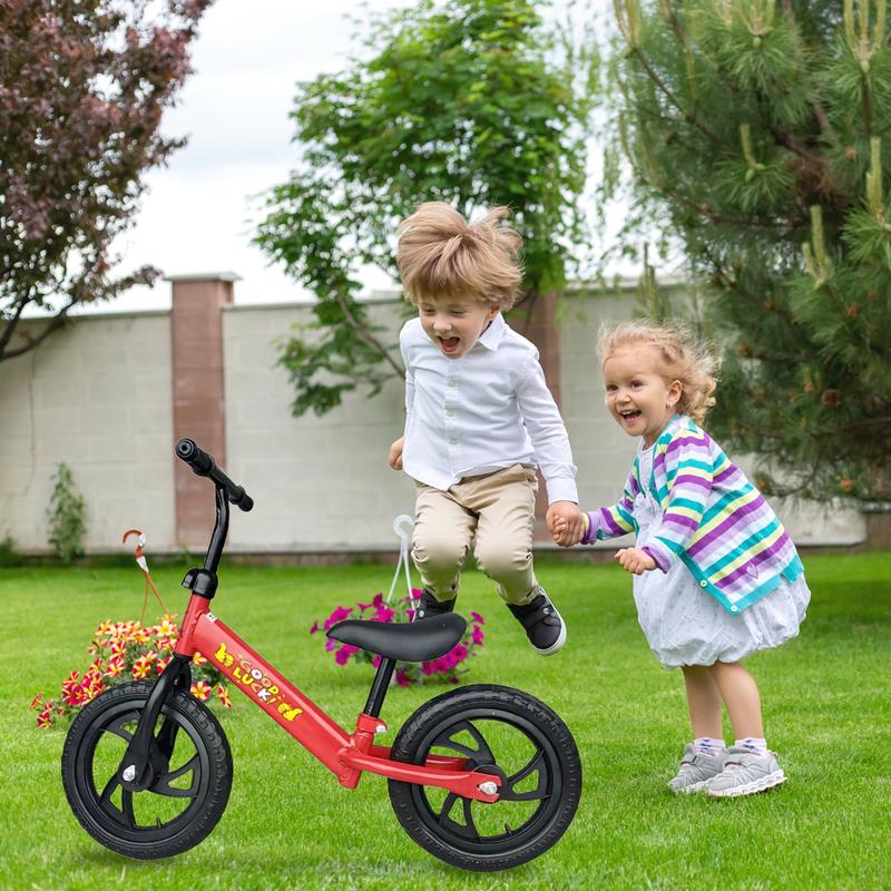 Kids Balance Bike Funny Lightweight Toddler Bike Safe 12 In Wheel Gifts for Kids