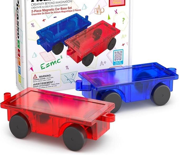 Car building block Construction Kit block set, Magnetic Tiles Kids Toys Magnet Toys for Toddler Magnetic Blocks Toys Preschool STEM Learning Sensory Montessori Toys for 3-12 year Old Boys Kids, Safe Creativity Toddler Kids Toys, Christmas train,Gift model