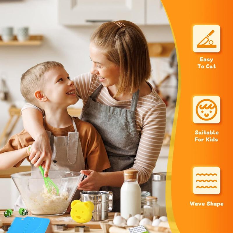 17 boxes Kids Cooking Sets Real Cooking Montessori Kitchen Toys for Toddlers Kids Safe Knives for  4 5 6 7 8 Year Old