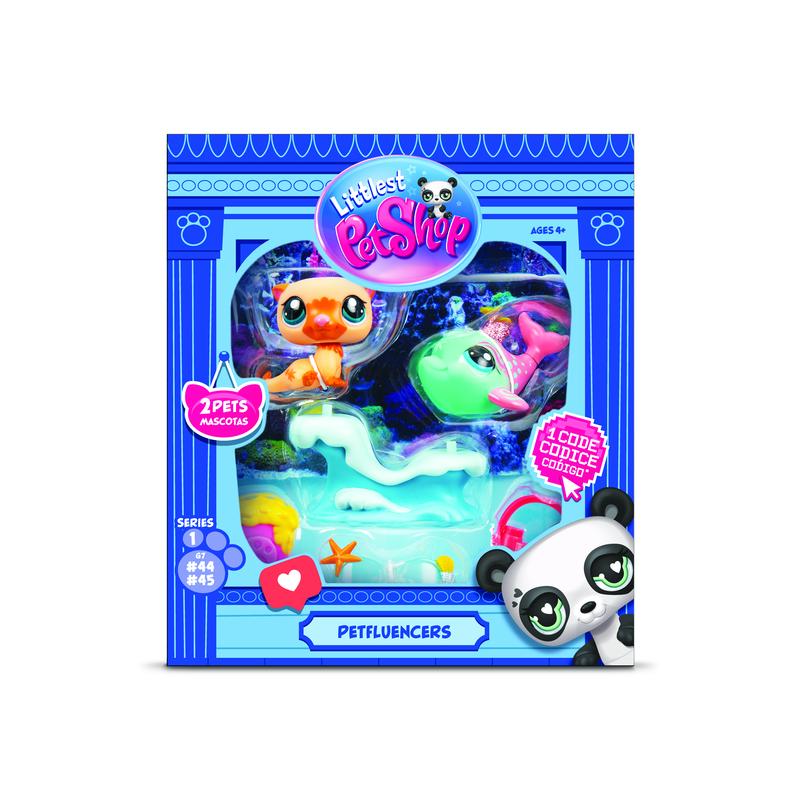 Littlest Pet Shop - Petfluencer Pairs - 2 Pets and 4 accessories, Insta-worthy Backdrop, Collector Card, and Virtual Code to unlock Roblox play