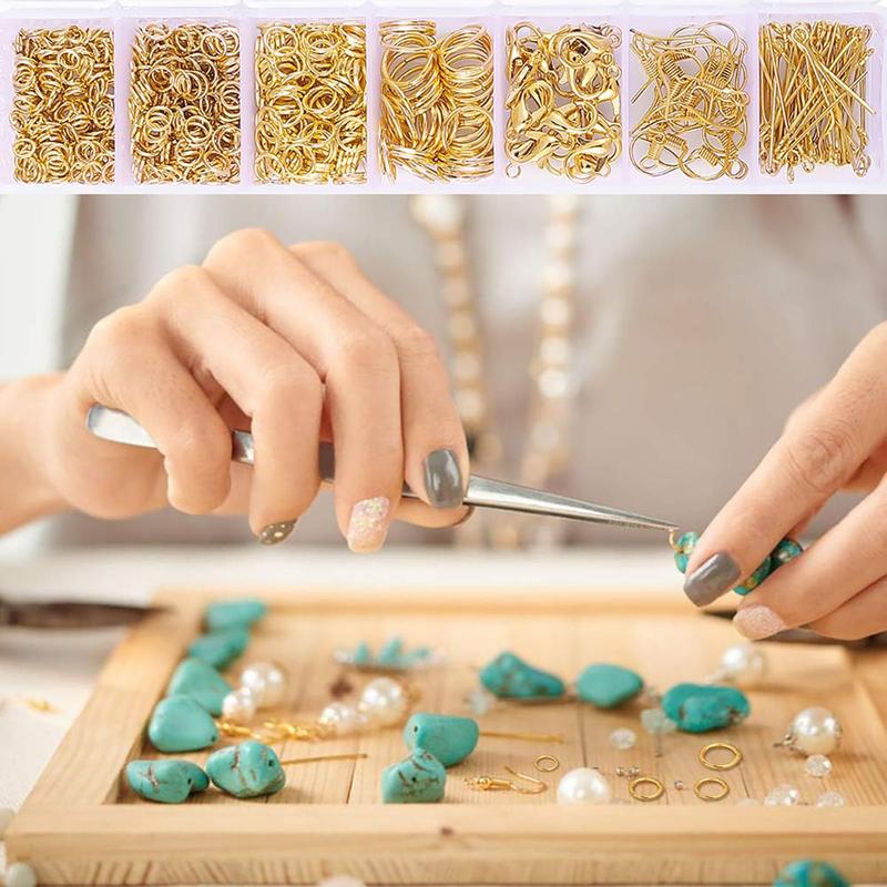 7 Grid Beading Tool Set (773pcs), DIY Handmade Headpiece Beaded Bracelet Necklace Earring Accessories, Flower Holder Lobster Buckle Pliers Tool Material Pack