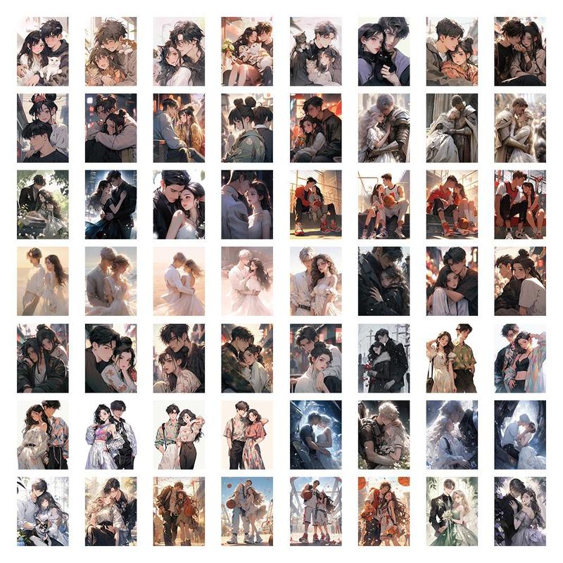 Couple Photo Series Graffiti Sticker, 60pcs set Waterproof Decorative Sticker, DIY Creative Decal for Phone Case, Laptop, Notebook, Helmet, Skateboard