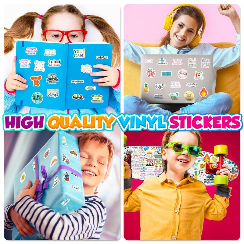 50pcs Pack Slogan Graphic Decorative Sticker, Creative Waterproof Sticker For DIY Scrapbooking Journal Making Laptop Luggage Decoration