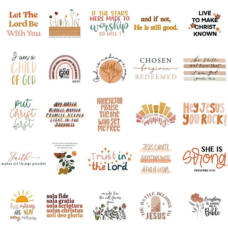 Back to School Boho Motivational Slogan Sticker, 50pcs set Creative Sticker, Decorative Sticker for DIY Scrapbooking, Water Bottle, Laptop, Phone Case, School Supplies