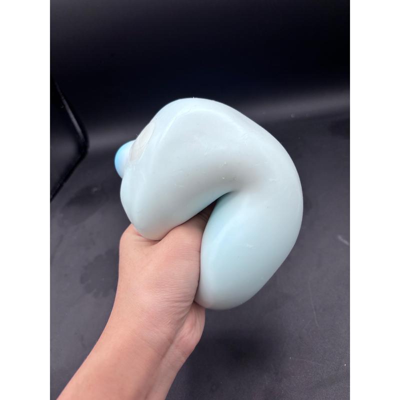 large blue super soft mouldable clay ball