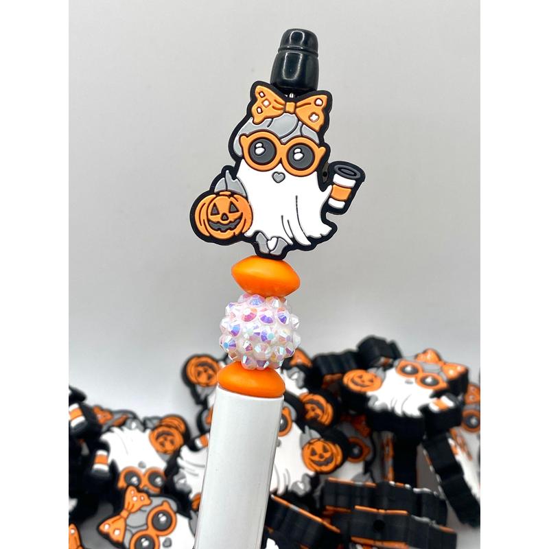 Excuse Me, But Boo! Silicone Focal Beads | Ghost Beads | Pumpkin Beads