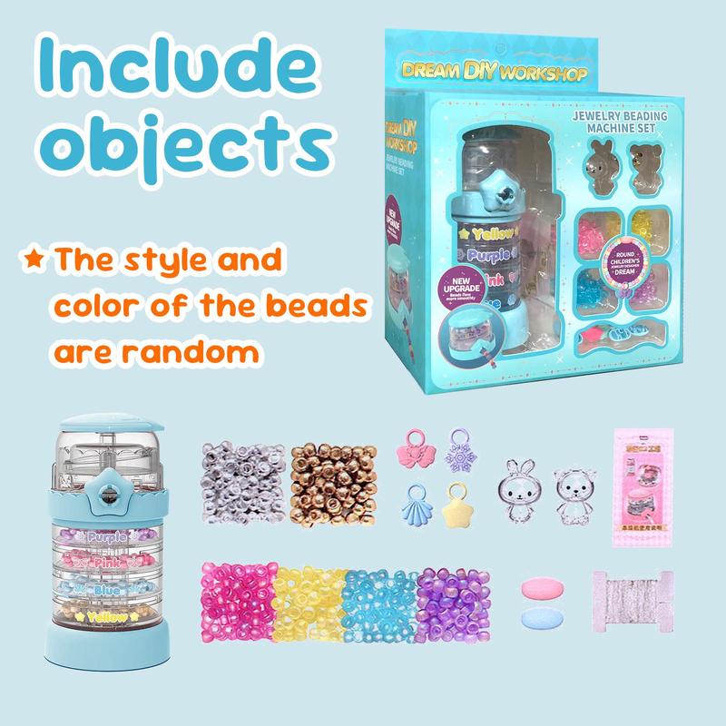 DIY Bracelet Making Kit, 1 Set Bead Spinner For Girls, DIY Friendship Jewelry Bracelet Beading Machine Set, Includes Easy to Use Bead Spinner and Colored Beads, Perfect Gift for Girls