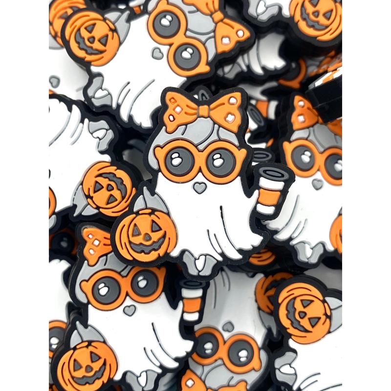 Excuse Me, But Boo! Silicone Focal Beads | Ghost Beads | Pumpkin Beads