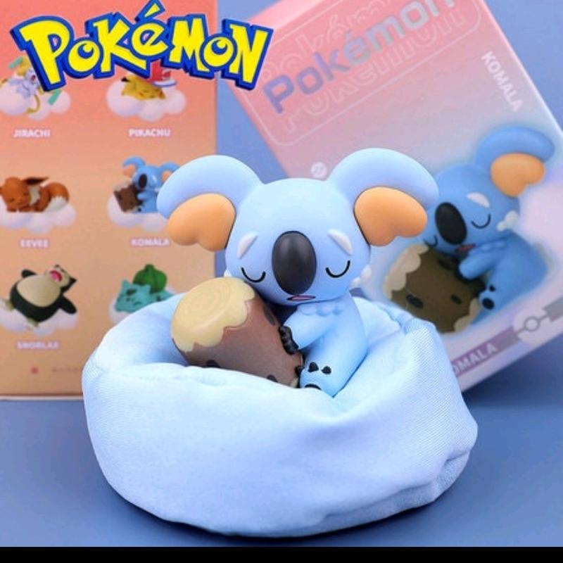 Sleeping Pokemon Vinyl Figure Pikachu Snorlax Eevee With Box