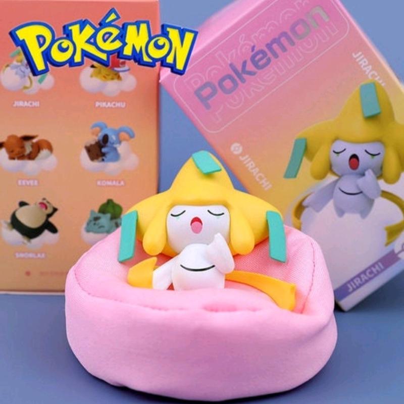 Sleeping Pokemon Vinyl Figure Pikachu Snorlax Eevee With Box