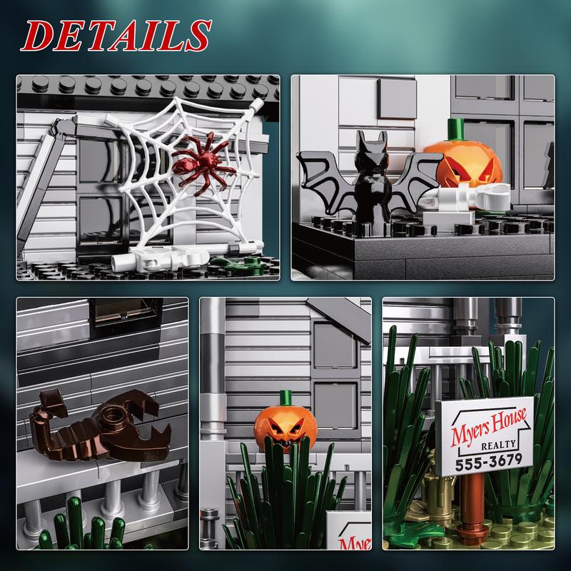 Haunted House Building Blocks Set, Perfect Halloween Toys and Gifts for Fans and Kids (586 pcs)