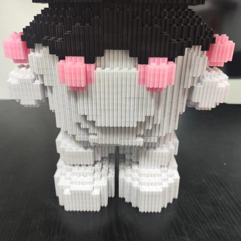 black and pink blocks-Multi color compressed link small building block series