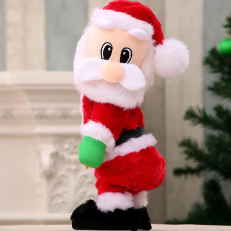 Jolly Santa Claus with Music and Hip-Shaking Dance Moves – Singing and Dancing Holiday Figurine for Christmas and New Year Gifts