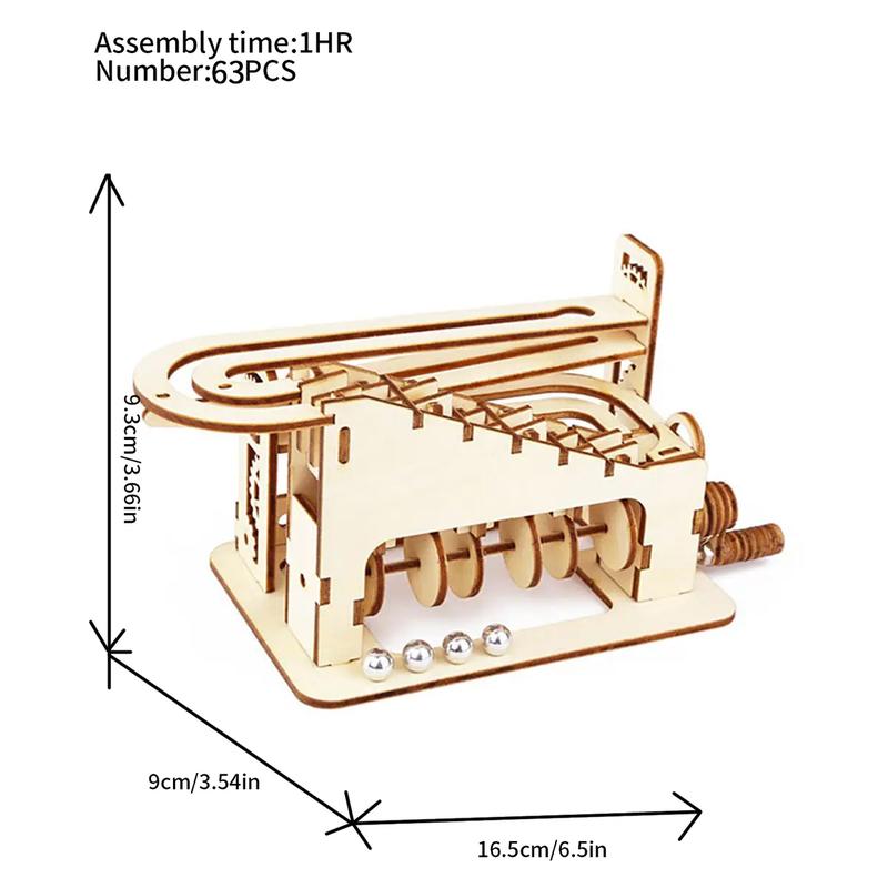 Climb Marble Run 3D Wooden Puzzles for Adults and Teens DIY Model Building Kits with Mechanical Puzzles Christmas gift