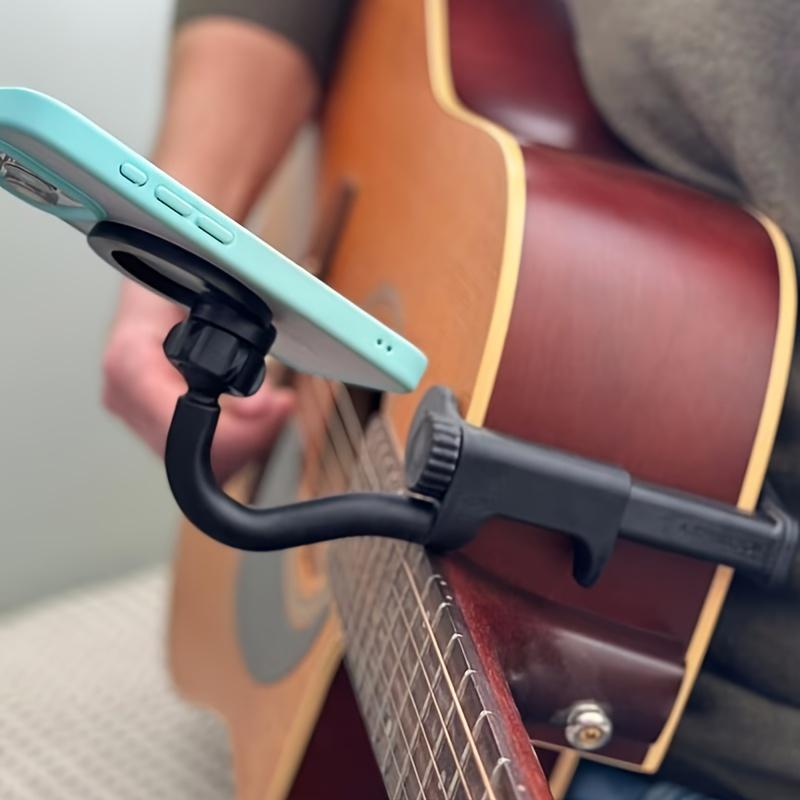 MagSafe-Compatible Guitar & Ukulele Phone Mount - Easy Clip, Waterproof ABS Material