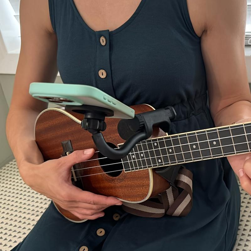 MagSafe-Compatible Guitar & Ukulele Phone Mount - Easy Clip, Waterproof ABS Material