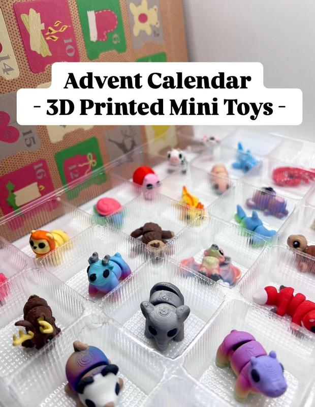 Advent Calendar 12 Days of Christmas with 12 Mini Animal Toys Inside