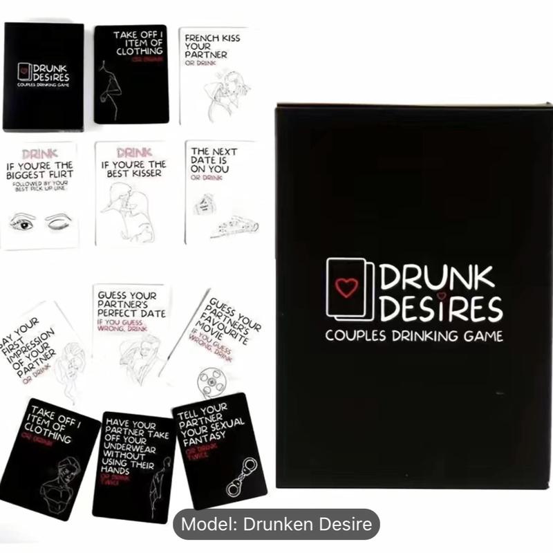 Drunk Desires Card Game - A Fun Drinking Game for Adults, Friends, Couples, Parties, and Gatherings